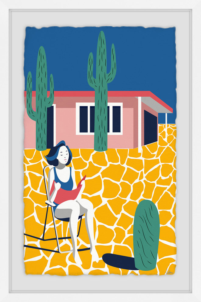 "Relaxing Break" Framed Painting Print, 30"x45"