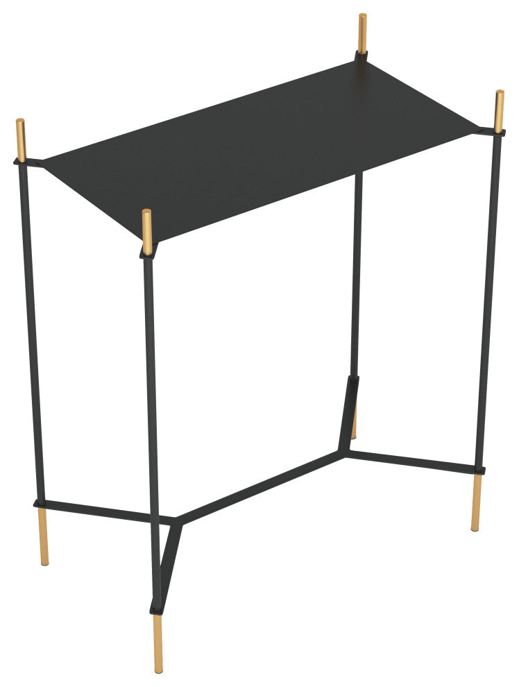 Austin Side Table Black & Gold
