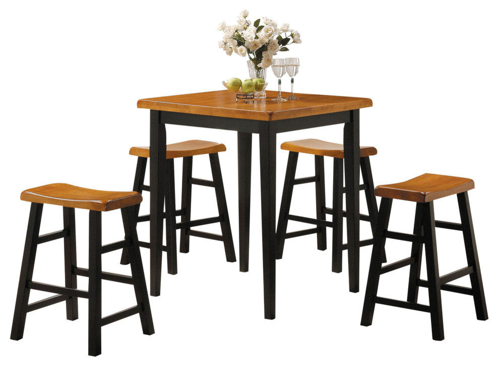 Gaucho 5-Piece Pack Counter Height Set, Oak