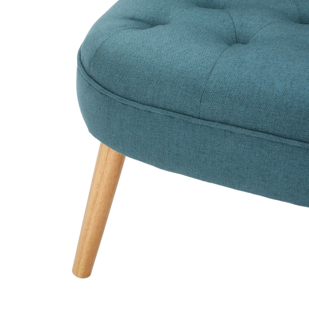 GDF Studio Donna Plush Modern Tufted Accent Chair, Dark Teal