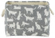 Polyester Pet Bin Cats Meow Gray Rectangle Medium 16x10x12