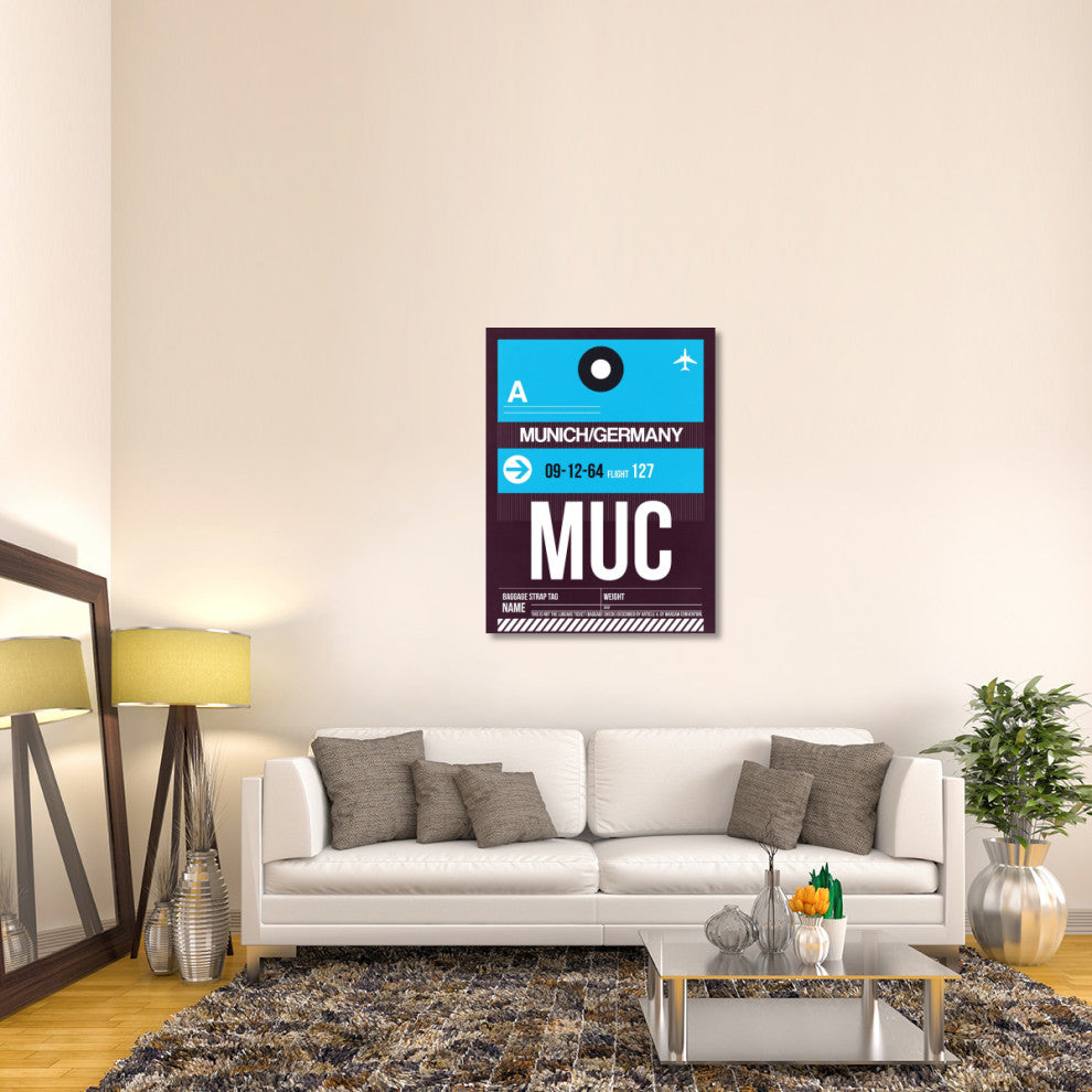 "MUC Munich Luggage Tag 1" Fine Art Print