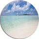 Fascinating Maldives Empty Seashore, Seascape Round Wall Art, 11"