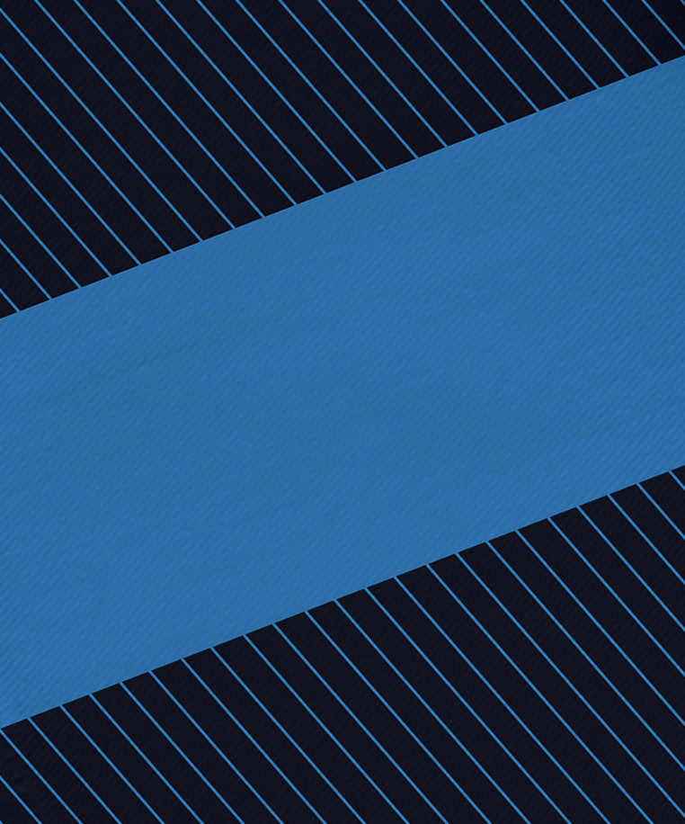 Windward Stripes Print Napkin, Azure, Set of 4