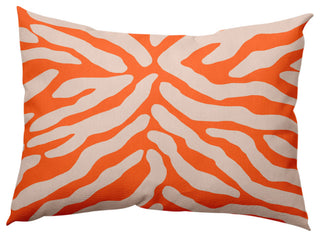 Animal Stripe Decorative Throw Pillow, Blood Orange, 14"x20"