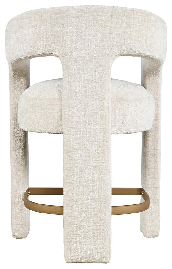 Gwen Modern Luxury Jacquard Fabric Upholstered Sculpture Counter Stool