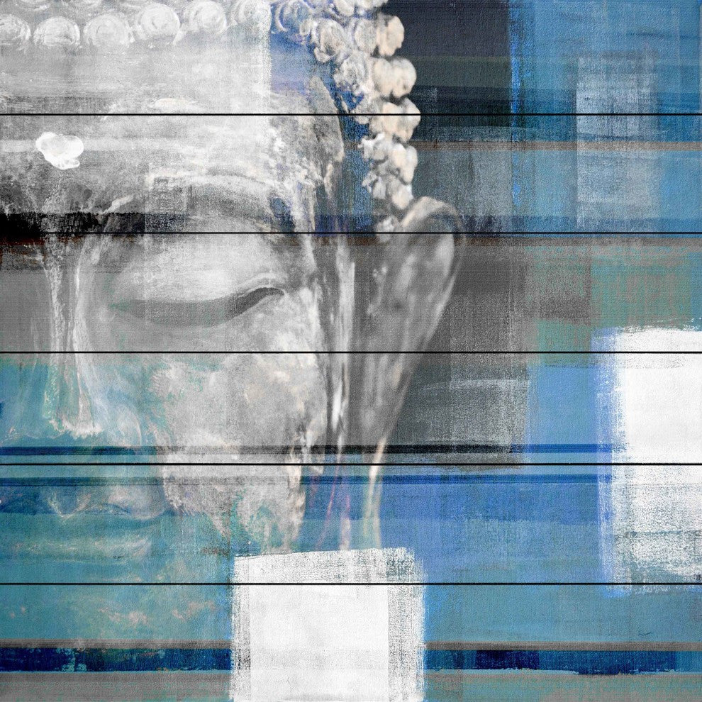 "Blue Buddha" Painting Print, 18x18