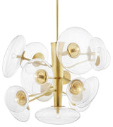 Opera by Kelly Behun 14-Light Pendant, Aged Brass Finish