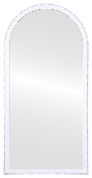 Vienne Framed Full Length Mirror, Crescent Cathedral, 23.4"x47.4", Linen White