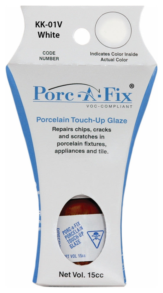Porc-a-Fix Porcelain Repair Paint for Kohler, White Voc Compliant Kk-1v