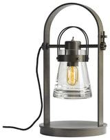 Erlenmeyer Table Lamp, Dark Smoke Finish, Clear Glass