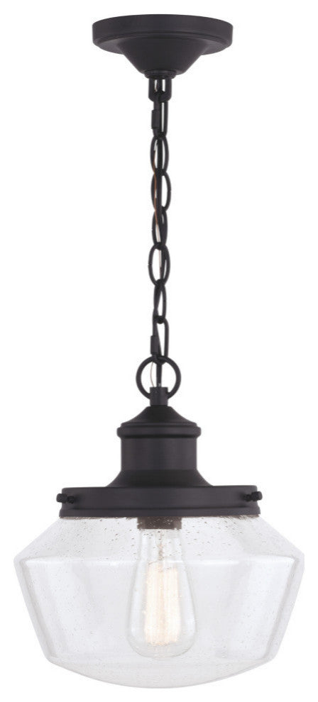 Collins 10"W Outdoor Pendant Matte Black