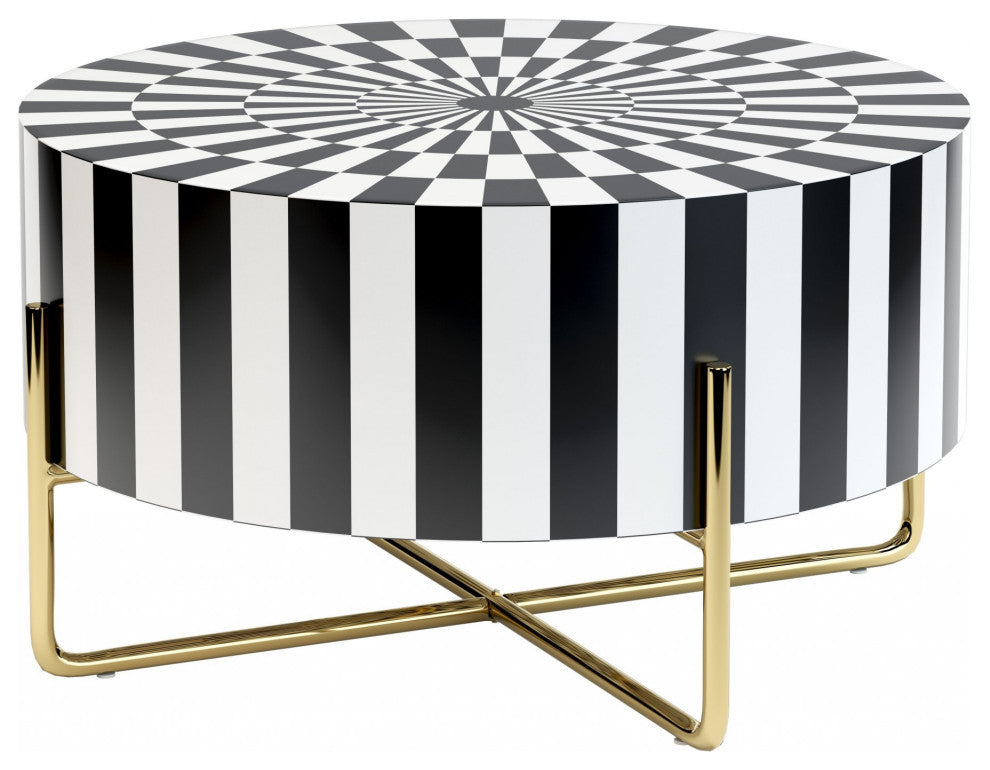 Thistle Coffee Table Black and White