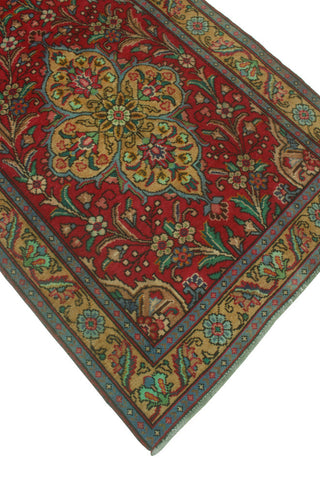 Fine Vintage Distressed Adrienne Red/Ivory Runner, 3'0 x 11'2