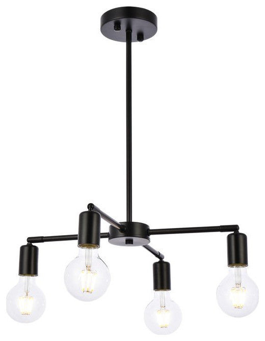 Caleb 4-Light Black Pendant