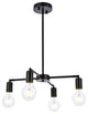 Caleb 4-Light Black Pendant