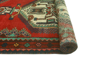Fine Vintage Distressed Vicky Red/Ivory Runner, 3'1 x 6'1