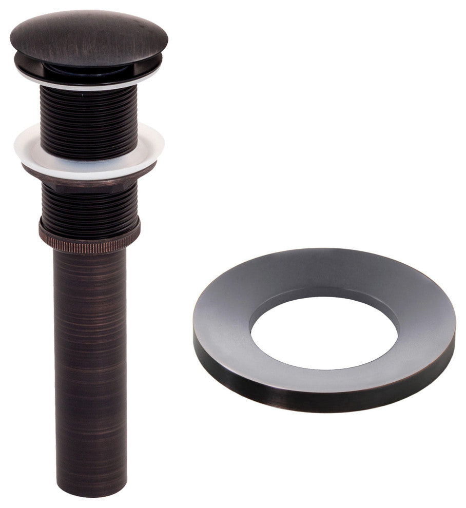 Volle Glass Vessel Sink and Drain, Oil Rubbed Bronze