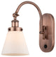 Cone Sconce, Antique Copper, Matte White, Matte White
