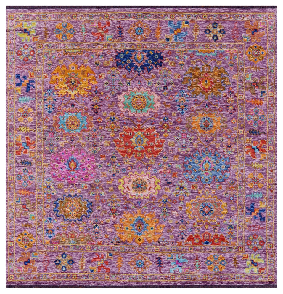 9' Square Turkish Oushak Handmade Wool Rug - Q16078