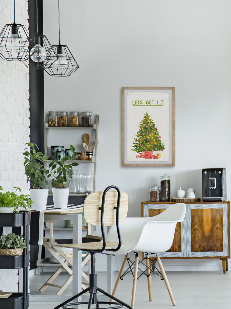 "Light Up the Tree" Framed Painting Print, 8x12