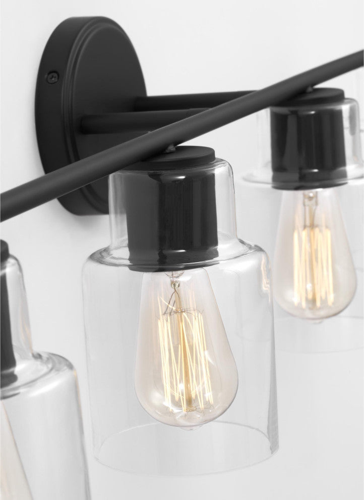 Sayward 4 Light Bath, Midnight Black