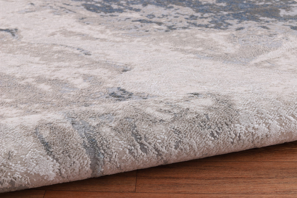 High-Low Hayes Ivory/Gray Rug, Ivory, 5'3"x8'