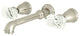 Kingston Brass Two-Handle Wall Mount Bathroom Faucet, Brushed Nickel