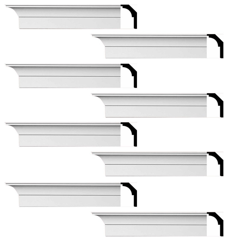 Cornice White Urethane  94" L  Waldorf Simple |