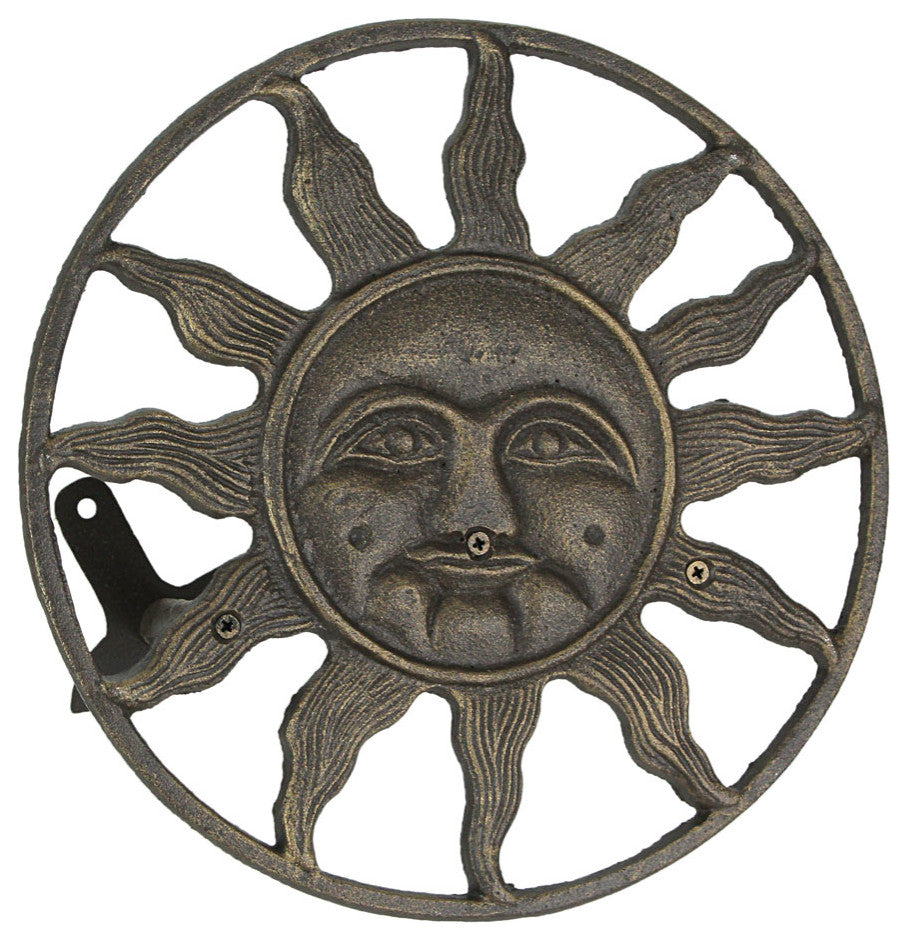 Cast Iron Decorative Wall Mounted Hanging Garden Hose Hanger Holder Bronze, Bronze