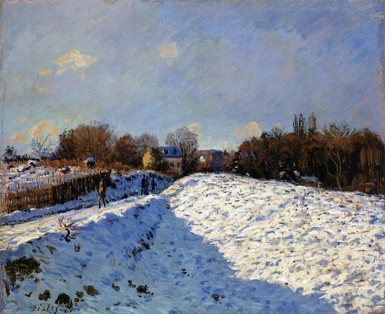 Alfred Sisley The Effect of Snow at Argenteuil Wall Decal Print