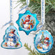 Snowmen Mercury Glass Ornaments Set of 3