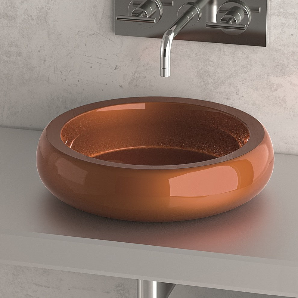Capistrano Steel Vessel Sink, Caramel