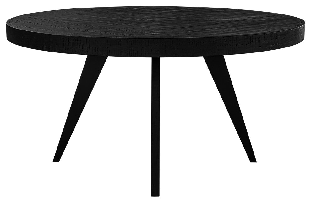 Parq 60in Round Dining Table Black