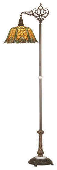 Meyda lighting 65830 69.5"H Duffner & Kimberly Shell & Diamond Bridge Floor Lamp