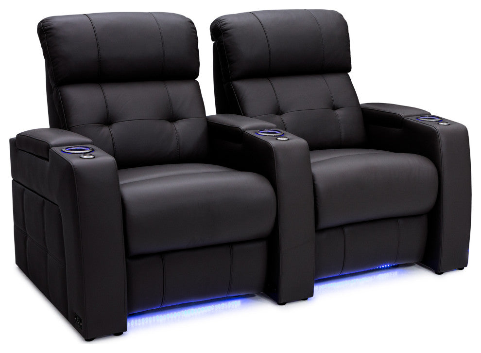 Seatcraft Kodiak Home Theater Seating, Black, Row of 2