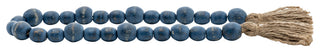 Wood, 25" Bead Garland, Blue