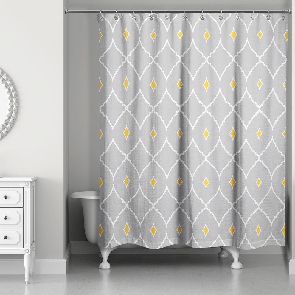 Diamond Shower Curtain, Gray