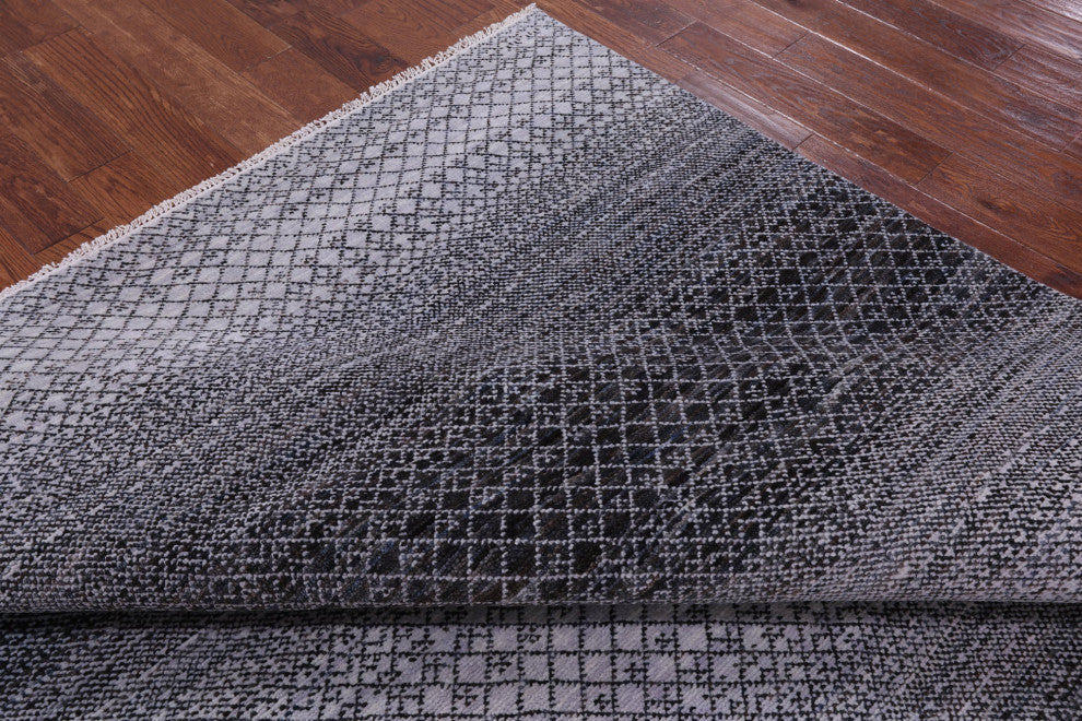 8' 0" X 10' 0" Savannah Grass Handmade Wool Rug - Q13257