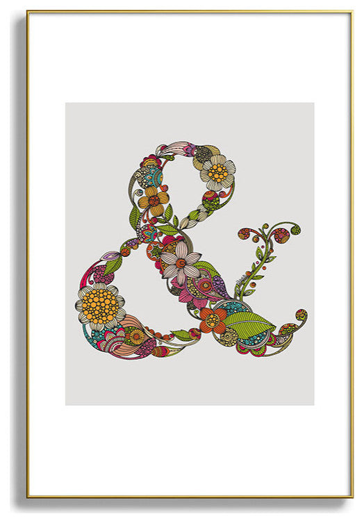 Valentina Ramos Ampersand Metal Framed Art Print