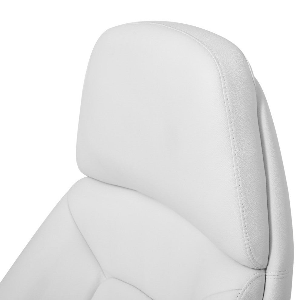 Gates Fully Reclining Adjustable Executive Chair Soft Top Grain Leather, White