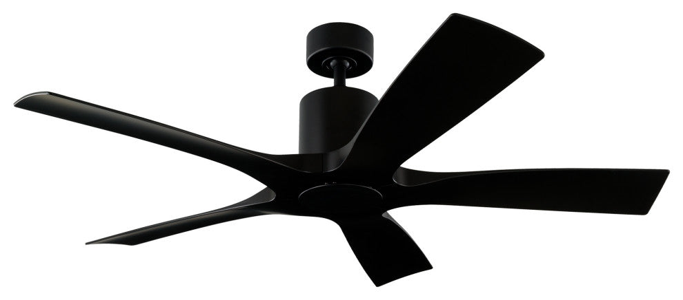 Aviator Indoor/Outdoor 5-Blade Smart Ceiling Fan, 54", Matte Black, Wall Control