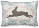 Vintage Florals Rabbit 14x20 Spun Poly Pillow