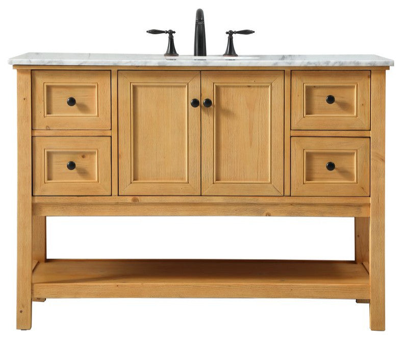 Elegant VF27048NW 48" Single Bathroom Vanity, Natural Wood