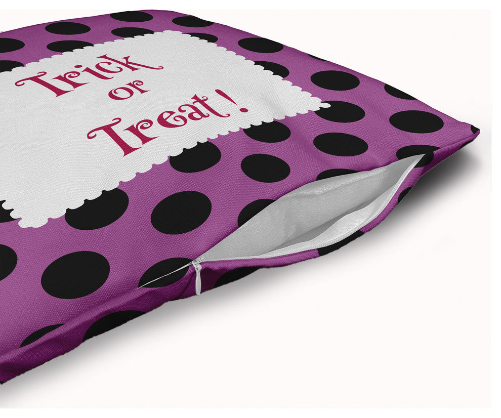 Trick or Treat Dots Accent Pillow With Removable Insert, Orchid, 18"x18"