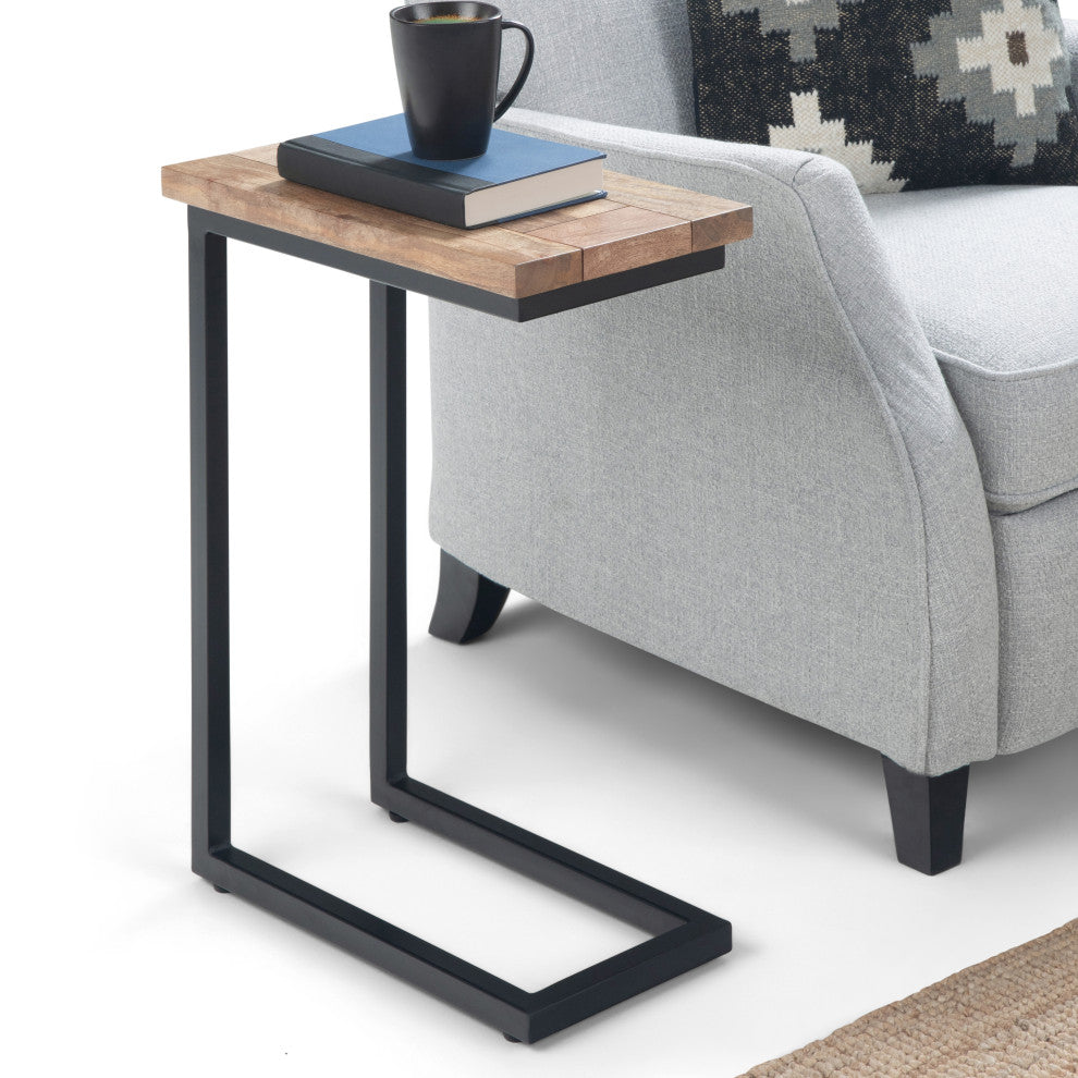 Skyler C Side Table With Marble Top, Natural