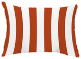 Rugby Stripe 14"x20" Decorative Stripe Outdoor Pillow, Orange