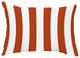 Rugby Stripe 14"x20" Decorative Stripe Outdoor Pillow, Orange