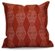 Pyramid Stripe Geometric Print Pillow, Red, 18"x18"