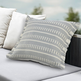 Dash Geometric Indoor Outdoor Throw Pillow, Blue/White